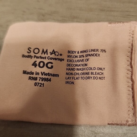Soma Bra 40G Nude Underwire Bodily Perfect Coverage 79984 - Picture 3 of 3